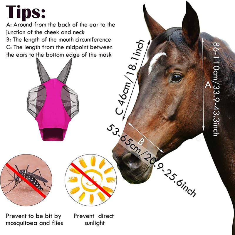Lycra Fly Mask, Comfort Fit