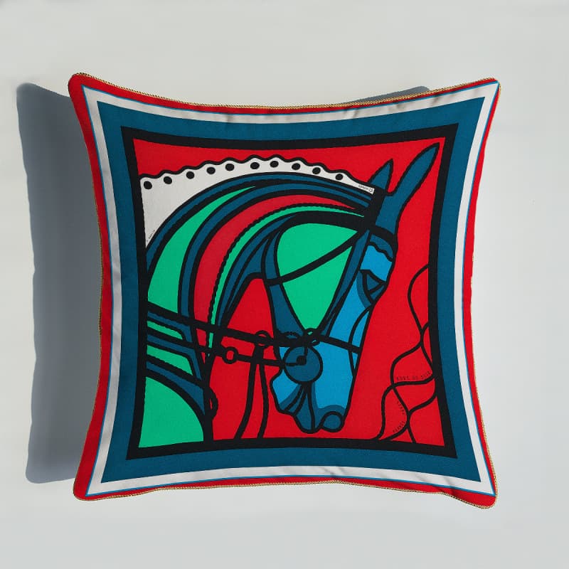 Light Luxury Horse Portrait Cushion Cover
