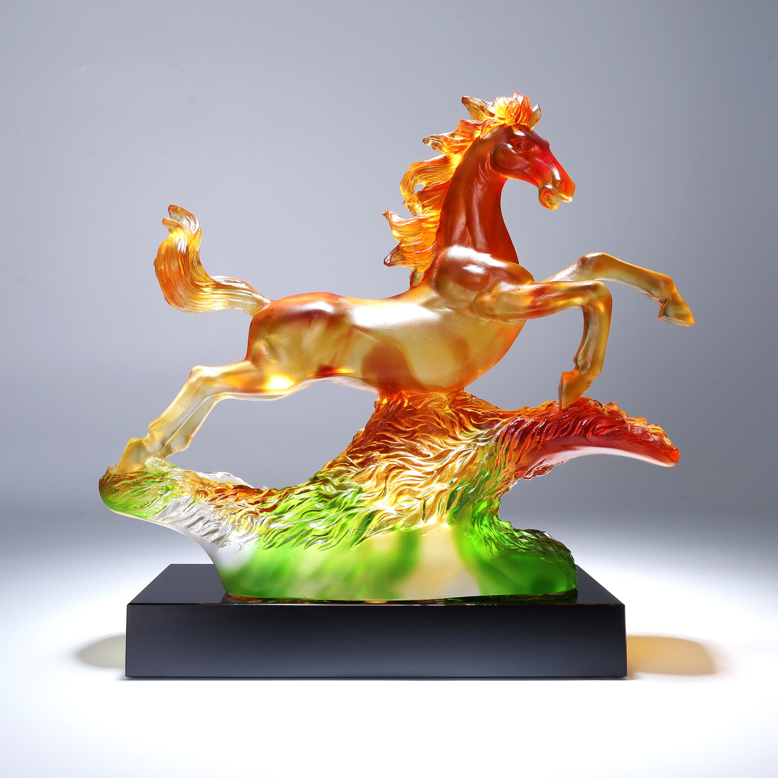 Lustrous Galloping Horse Figurine Home Decor Ornament