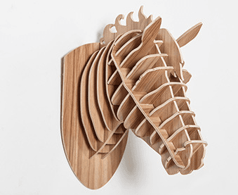 3D Horse Head Wall Mount