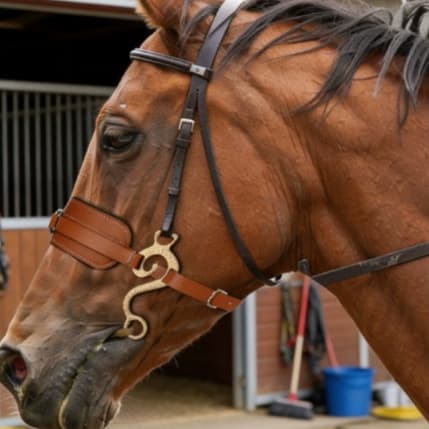 Horse Training Halter Horse Equipment Leather Horse Bridle Durable Equestrian Gear Equestrian Supplies