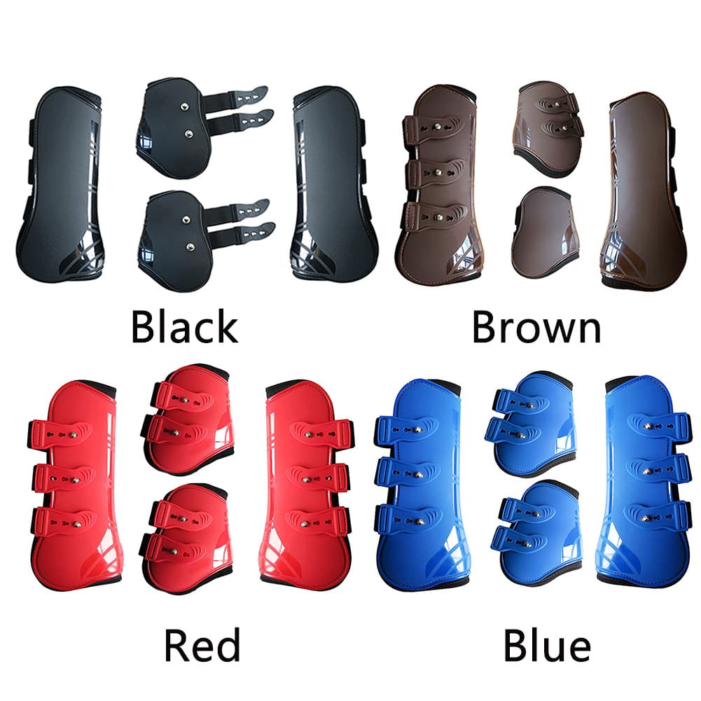 Open-front tendon and fetlock boots for horses